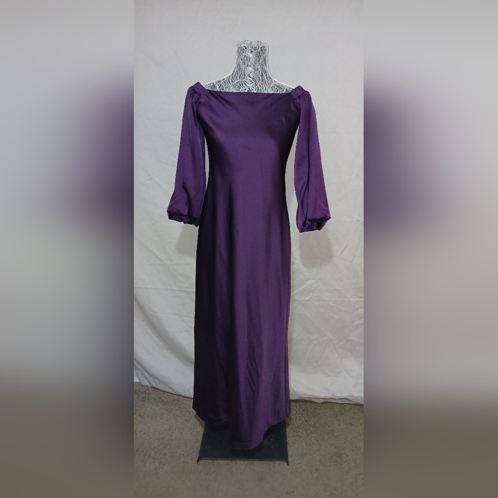 Banana Republic Elegant Purple Long Sleeve Dress